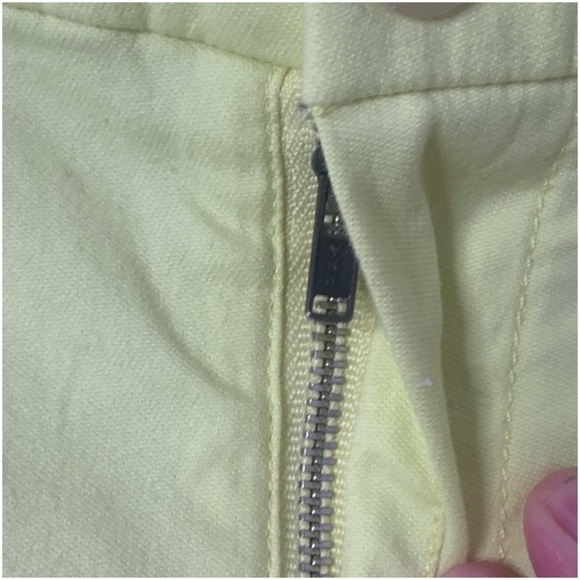 ATM Size 6 Chartreuse/Yellow Enzyme Wash Cropped Spring Summer Pants - Picture 4 of 8